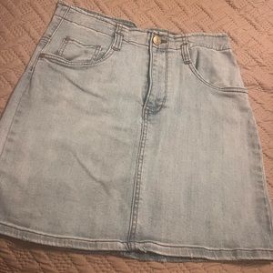 Light blue jean skirt